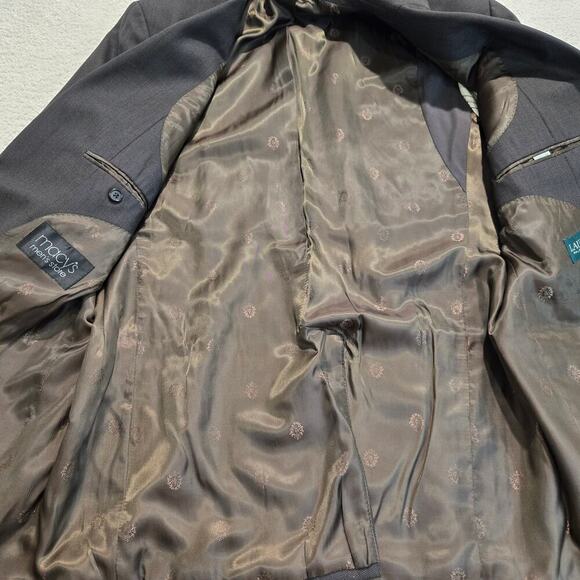 Lauren Ralph Lauren 100% Wool Suit Jacket Sports Coat Men's 44L Dark Brown - Picture 12 of 15